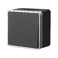 Дизайнерский выключатель влагозащищенный, черный хром, W5010235 Werkel, одноклавишный, серия Gallant