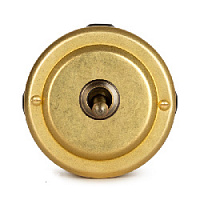 Ретро выключатель проходной с гайкой, золото, 30302-6 Vintage-Brass, одноклавишный