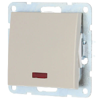 Дизайнерский выключатель с индикатором, бежевый, 860201-1 LK Studio, одноклавишный, серия LK60