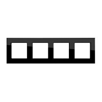 Дизайнерская рамка 4 местная, черный, A5584BFSW Jung, серия A 550