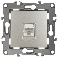 Дизайнерская розетка интернет RJ-45, перламутр, Б0019353 Эра, серия 12