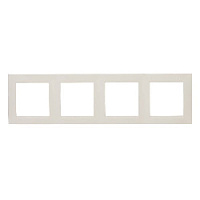 Дизайнерская рамка 4 местная, бежевый, 1500640-031 Simon, серия 15