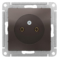 Дизайнерская розетка без заземления, мокко, ATN000641 Schneider Electric, серия Atlas Design