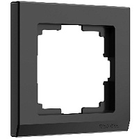 Дизайнерская рамка 1 местная, черный, поликарбонат, W0011808 Werkel