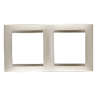 Дизайнерская рамка 2 местная, шампань, 1500620-034 Simon, серия 15