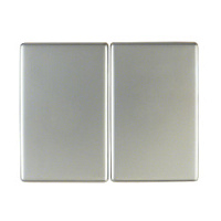 Двойная клавиша выключателя, нержавеющая сталь, матовый лак, 14357004 Berker, серия K.5