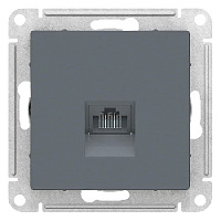 Дизайнерская розетка компьютерная RJ-45 кат. 5e, грифель, ATN000783 Schneider Electric, серия Atlas Design