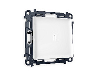 Комплект механизма 1-кл выключателя с подсветкой 5600K нейтральный белый свет, белый матовый, MA122015 Ambrella Volt, одноклавишный