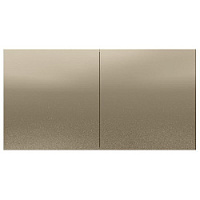 Дизайнерская двойная розетка с заземлением, шторками и с крышкой, шампань, ATN000528 Schneider Electric, серия Atlas Design