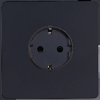 Дизайнерская розетка с заземлением, черный, SBAN11A1A10 Salvador