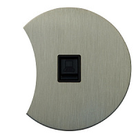 Розетка компьютерная RJ-45, полукруглая, EU010206, никель, Salvador