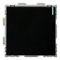 Дизайнерский выключатель с индикатором, черный, PL-W101-BCM, CGSS, одноклавишный, серия Практика