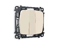 Комплект механизма 3-кл выключателя, бежевый матовый, MO325010 Ambrella Volt, трехклавишный