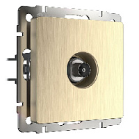 Дизайнерская розетка ТВ, шампань рифленый, W1183010 Werkel, оконечная