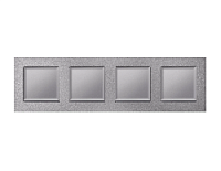 Дизайнерская рамка из термопластика 4 местная, сталь матовый, AF220504 Ambrella Volt