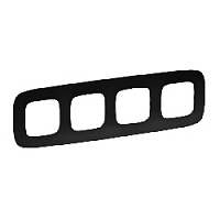 Дизайнерская рамка 4 местная, черный матовый, 754404 Legrand, серия Valena Allure