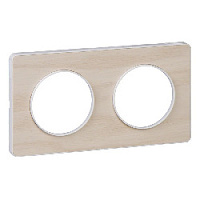 Дизайнерская рамка 2 местная, бук/белый, S52P804M Schneider Electric, серия Odace