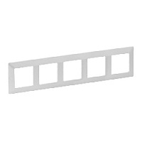 Дизайнерская рамка 5 местная, белый, 754005 Legrand, серия Valena Life
