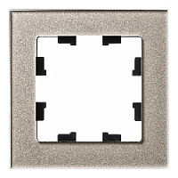 Дизайнерская рамка 1 местная, шампань, стекло, ATN320501 Schneider Electric, серия Atlas Design Nature