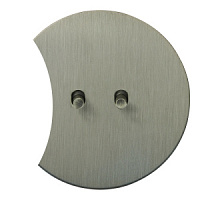 Дизайнерский выключатель проходной полукруглый, переключатель - цилиндр, EU010201B02 Salvador, двухклавишный