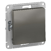 Дизайнерский выключатель, сталь, ATN000911 Schneider Electric, одноклавишный, серия Atlas Design