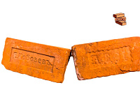 Лофт плитка (элемент угловая постелька) с клеймом ПСКПУ01 Cegla из старинного кирпича, ложковая