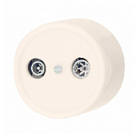 Розетка R/TV-SAT оконечная, песочное золото, B1-305-04 BIRONI