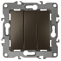 Дизайнерский выключатель, бронза, Б0019300 Эра, трехклавишный, серия 12