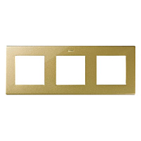 Дизайнерская рамка 3 местная, золото, 2400630-066 Simon, серия 24 Harmonie
