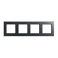 Дизайнерская рамка 4 местная, антрацит матовый, A5584BFANM Jung, серия A 550