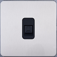 Розетка Ethernet RJ-45, SBAN55B5A13, никель, Salvador