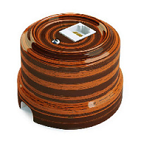 Ретро розетка компьютерная RJ-45 cat.6, палисандр, 32127 Lindas