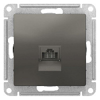 Дизайнерская розетка компьютерная RJ-45 кат. 5e, сталь, ATN000983 Schneider Electric, серия Atlas Design