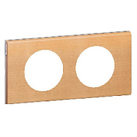 Дизайнерская рамка 2 местная, клен, 069212 Legrand, серия Celiane