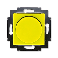 Дизайнерский светорегулятор, желтый / дымчатый черный, 2CHH942247A6064 ABB, серия Levit