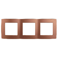 Дизайнерская рамка 3 местная, медь, Б0019376 Эра, серия 12