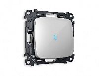 Комплект механизма 1-кл выключателя с подсветкой 10000K голубой свет, серебро глянец, MO402020 Ambrella Volt, одноклавишный