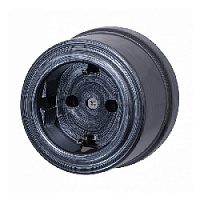 Розетка с заземляющим контактом серебряный век, B1-101-11 BIRONI