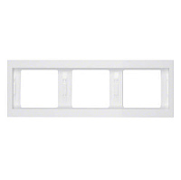 Дизайнерская рамка 3 местная, полярная белизна, глянцевый, 13737009 Berker, серия K.1