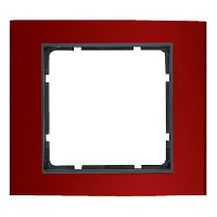 Дизайнерская рамка 1 местная, красный/антрацитовый, алюминий, 10113012 Berker, серия B.3