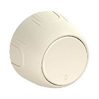 Дизайнерский выключатель, бежевый, 7700952 OneKeyElectro, одноклавишный проходной, серия Rotondo