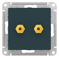 Дизайнерская аудио розетка (для колонок), изумруд, ATN000887 Schneider Electric, серия Atlas Design