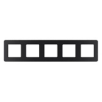 Дизайнерская рамка 5 местная, антрацит, 673973 Legrand, серия Inspiria