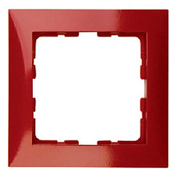 Дизайнерская рамка 1 местная, красный, глянцевый, 10118962 Berker, серия S.1