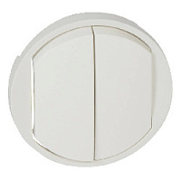 Двойная клавиша выключателя, белый, 068002 Legrand, серия Celiane