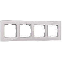 Дизайнерская рамка 4 местная, дымчатый, стекло, W0041117 Werkel