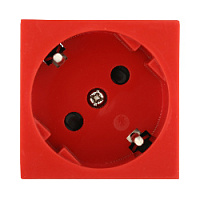 Дизайнерская розетка с заземлением под углом 45 градусов, красный, 851207-1 LK Studio