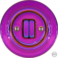Ретро выключатель пурпурно-фиолетовый металлик PEVIG2Sl5 Katy Paty двухклавишный