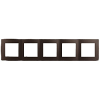 Дизайнерская рамка 5 местная, бронза, Б0019383 Эра, серия 12