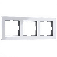 Дизайнерская рамка 3 местная, белый, акрил, W0032701 Werkel